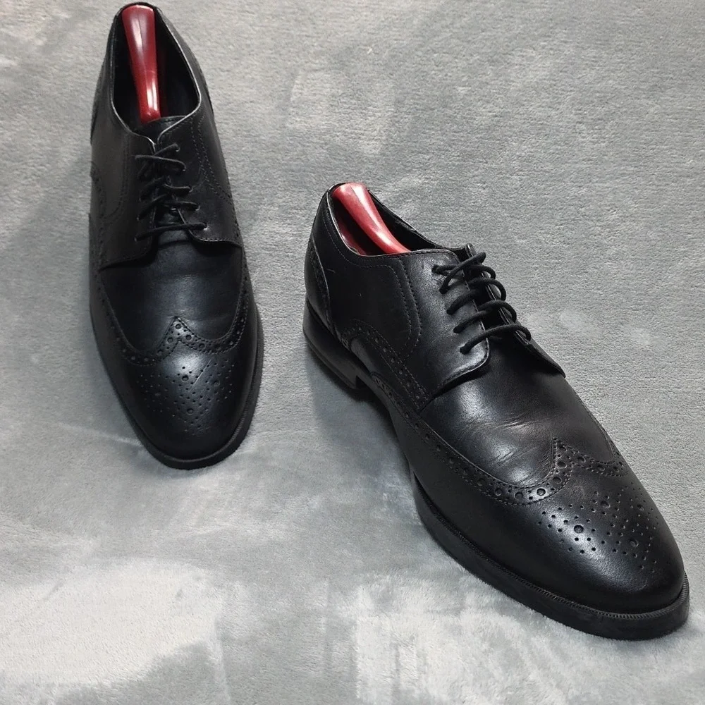 Cole Haan Wingtip Oxford Men's‎ Size US 10.5 Black C23793 F F17